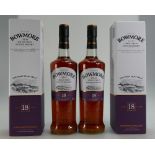Lot 1321 - Bowmore 18-year-old Islay Single Malt Whisky, 2 bottles,