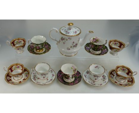 A mixed collection of tea and dinnerware to include Royal Albert Lady Hamilton patterned teaset, Provincial flowers patterned