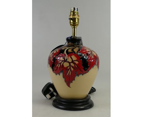 Moorcroft October lamp height 29cm (without shade)