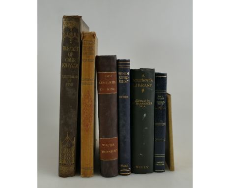 Lot of 7 books. The Years at the Spring - Illus. Harry Clarke 1920.  Rubaiyat of Omar Khayyam Illus. Fish 1st Ed 1923.  Wuthe