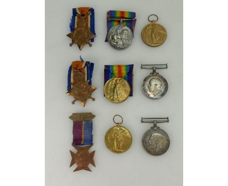 A collection of medals awarded to three brothers of the same family, first group awarded to SPR D.Wilkes R.E comprising 1914-