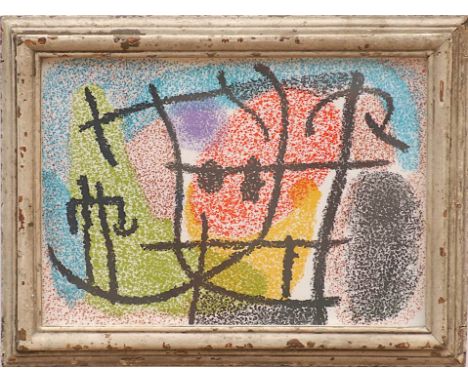 JOAN MIRO 'Cartones', original lithograph 1965, 50cm x 38cm.