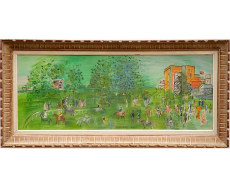 RAOUL DUFY 'Ascot', 1969 - edition: 1000, lithograph - Mourlot, 38cm x 99cm.