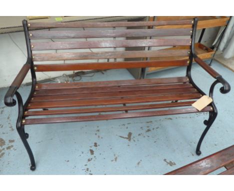 GARDEN BENCH, iron, 122cm x 40cm x 85cm.