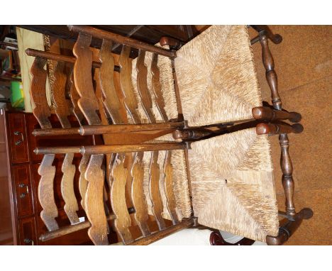 Set of four ladder back chairs 