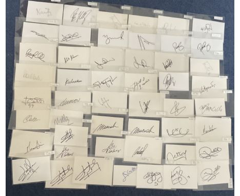 Football Autograph Card Collection of 50. Signatures include Craig Fleming, Darren Huckerby, Iwan Roberts, Youseff Chippo, Ad