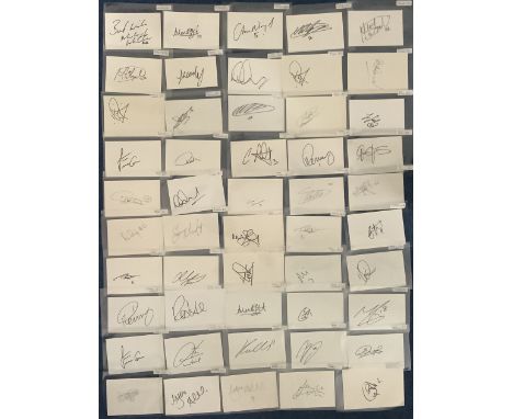 Football Autograph Card Collection of 50. Signatures include Tony Popovic, Danny Butterfield, Neil Shipperley, Shaun Murphy, 