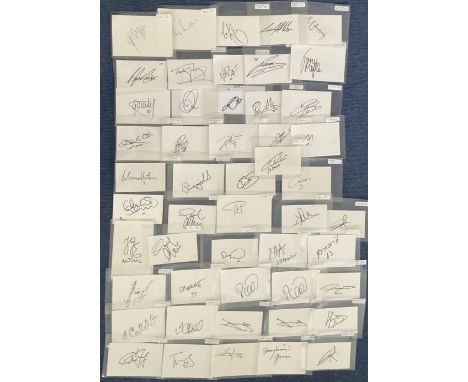 Football Autograph Card Collection of 50. Signatures include Wayne Brown, Tony Mowbray, Keith Branagen, Tommy Miller, Marcus 