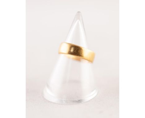 VICTORIAN 22ct GOLD BROAD WEDDING RING, Birmingham 1893, 2gms (cut)