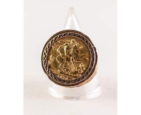 ELIZABETH II 1978 SOVEREIGN LOOSE MOUNT IN A 9ct GOLD RING ring size V, 16.86g Good condition.