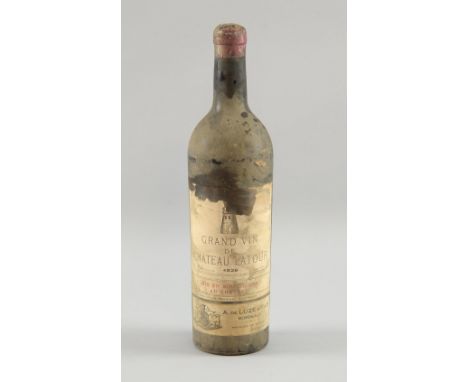 1 bottle of 1929 Chateau Latour Pauillac Bordeaux red wine