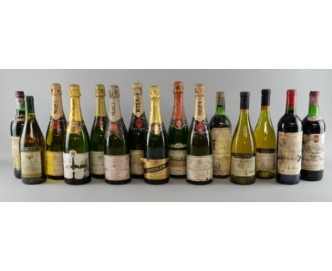 7 bts of Champagne: Moet & Chandon 1964 x2, 1959, 1971; Dry Monopole Brut 1973; Maison Christophe Extra Dry Champagne, Lindau