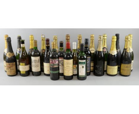 A selection of 24 various bottles of Wine, Red, White and Sparkling, 