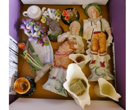 Royal Grafton dinner service, together with a box of miscellaneous including a  pair of figures, floral ornaments, bird figur