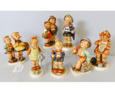 Hummel; seven various figurines, 198 2/0, 49 3/0, 16 2/0, 62 3/0, 133, 11 2/0 and 74 (7).