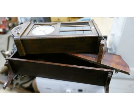 A wall clock, together with shelf units (3)