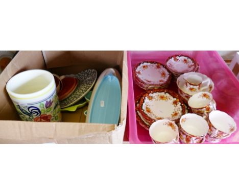 A box of Poole ware, together with tea service (2)