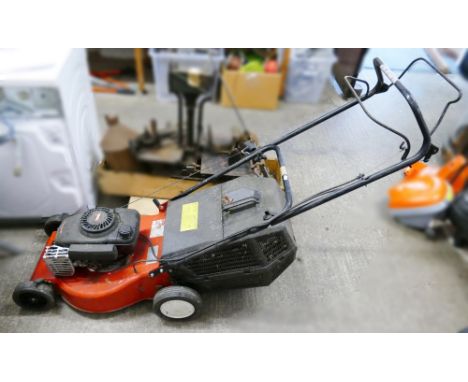 A Champion self-propelled petrol rotary lawn mower (sold as seen)