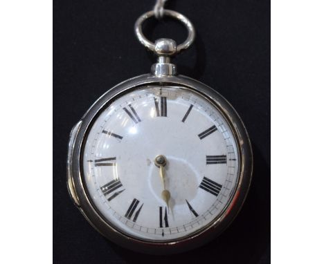 A silver pair cased verge pocket watch, John Johnson, London, hallmarked London, 1817