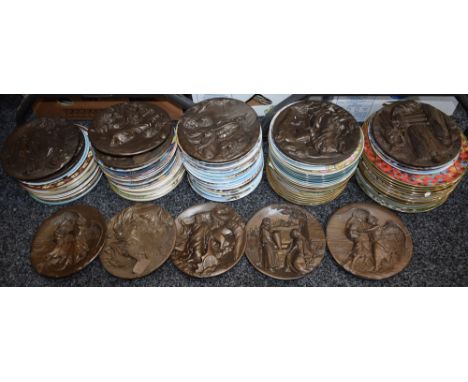 Collector's Plates - Limoges, Views in Paris; Bradex, Wedgwood King Arthur; Bradex Dore Bible in bronzed relief; Wings Upon T