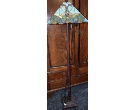 A contemporary Tiffany style standard lamp