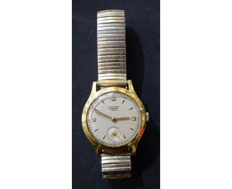 Junghans - a vintage 1950's automatic wristwatch, textured dial, Arabic numerals and arrow baton markers, subsidiary seconds,