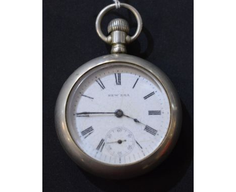 A New Era screw back top wind pocket watch