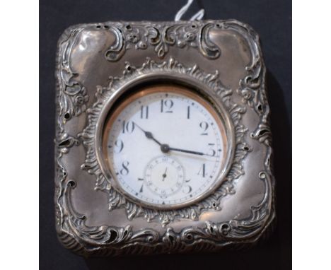 A Goliath pocket watch, in fitted silver case