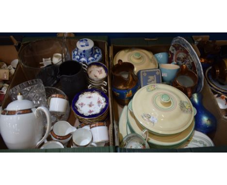 Ceramics and Glass - a set of six Coalport cups, saucers and side plates; a Wedgwood Chippendale pattern coffee service for s