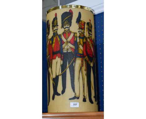 A mid-Century retro fibreglass walking stick stand, by Arnold Designs, Chalford, Gloucestershire, printed in polychrome with 