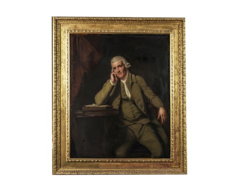 Studio of Joseph Wright of Derby (British, 1734-1797)Portrait of Jedediah Strutt, three-quarter-length, in a green coat and w