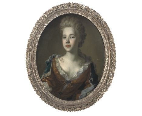 Circle of Johannes Kerseboom (British, circa 1679-circa 1707)Portrait of Miss Coningsby, half-length, wearing a gold coloured