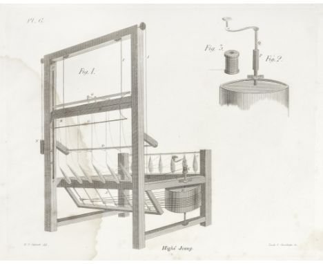 [ARKWRIGHT (SIR RICHARD)]Arkwright's Cotton Machine and Trial,  12 lithographed or engraved plates (with some dampstaining), 