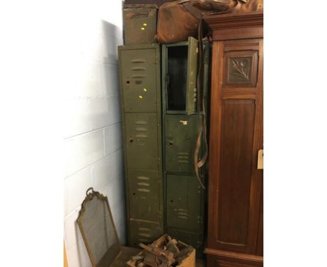 Two lockers, a trunk and contents etc.
