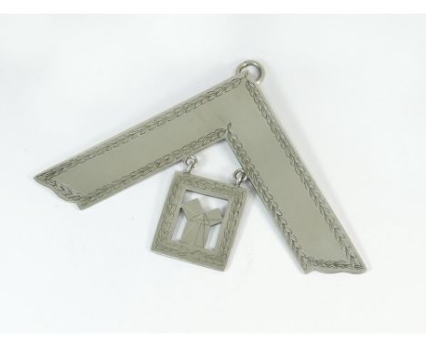 MASONIC JEWEL. A silver Masonic sash jewel, 'Presented by the Brethren of the Dorking Lodge No 1149 to W. Bro. S.W. Lindeman 