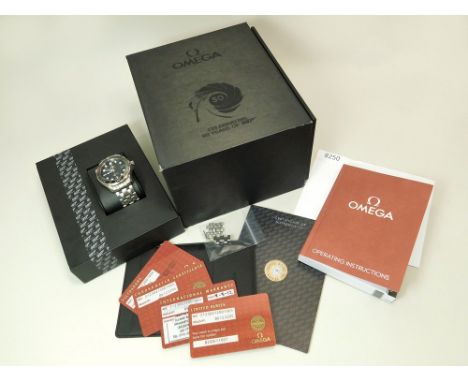 OMEGA. A Limited Edition Omega Seamaster stainless steel wristwatch, James Bond 007 50th Anniversary Collector's Piece. The b