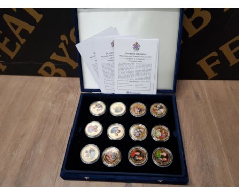 DIAMOND WEDDING PHOTOGRAPHIC PORTRAIT COLLECTION PROOF SET WITH COINS BOXED