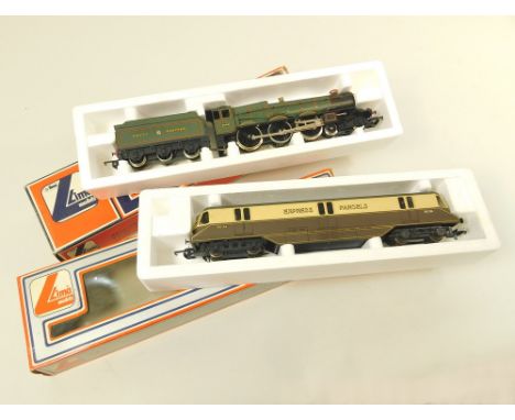 LIMA LOCOMOTIVES.A 4-60- King Class 8P OO model 6000 'King George V' & a GWR Railcar 'Express Parcels No. 34'. Mint with boxe