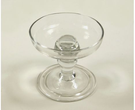 PATCH STAND. A Georgian glass patch stand. Diameter 6cm, height 5.5cm.