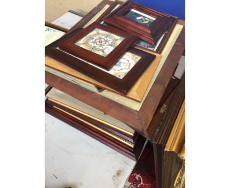 SELECTION OF PRINTS AND SOME FRAMED TILES   T4