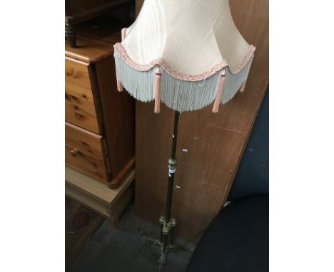 A BRASS STANDARD LAMP   H149CM