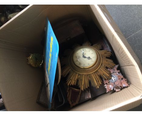 LARGE BOX WITH CLOCK IN ETC.     T3