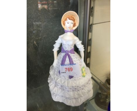 WORCESTER FIGURE CRINOLINE CCONDITION: NO SIGNS OF DAMAGE. HEIGHT - 19CM.