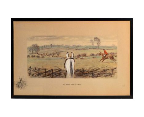 Charles "Snaffles" Johnson Payne (1884–1967)"The Finest View in Europe",pencil signed,colour lithograph, with printed remarqu