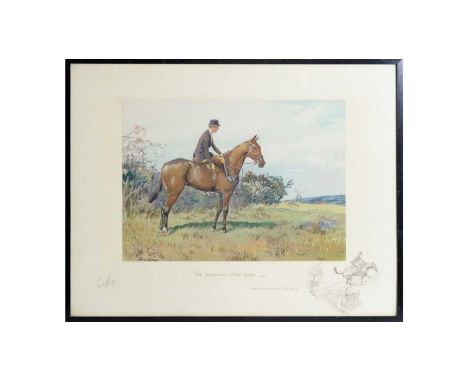 Charles "Snaffles" Johnson Payne (1884–1967)"The Varmint Little Lady - On a Wiry Little 'Oss",pencil signed, with pencil rema