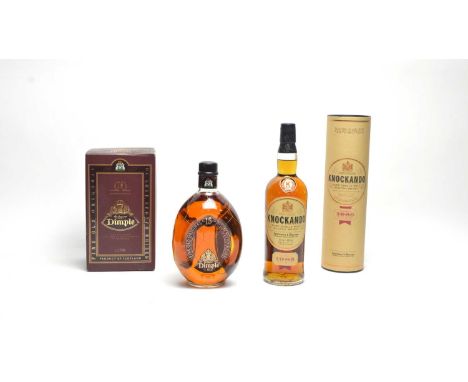 Knockando Pure Single Malt Scotch Whisky, 15 years old distilled 1985, 43%vol 70cl, in card tube; and Diple Fine Old Original