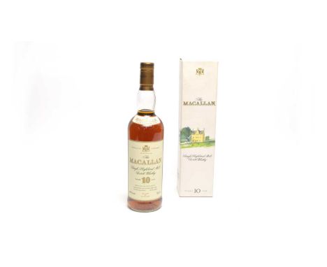 The Macallan Single Highland Malt Scotch Whisky, 10 years old, 40%vol 70cl, boxed.