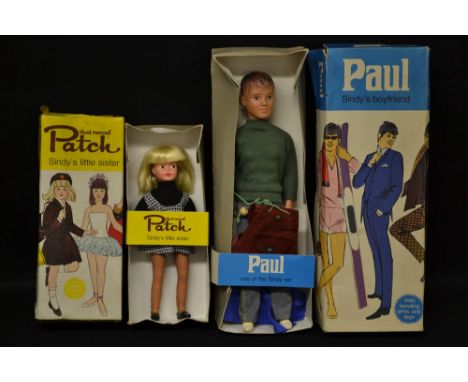 A Pedigree Sindy dolls figure Paul Sindy's Boyfriend , issued 1965, green jersey, blue hipster jeans, yellow printed stitchin