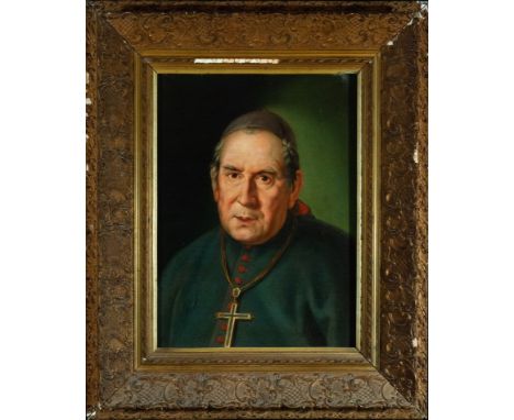 With rear inscription on the canvas that reads: "Portrait of Don Juli‡n Sanz Polanco, born in Villa de Campo Real on July 28,