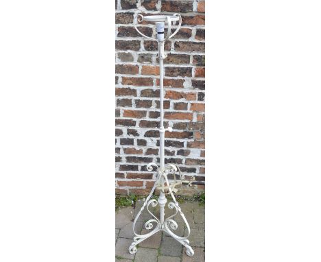 Wrought iron standard lamp